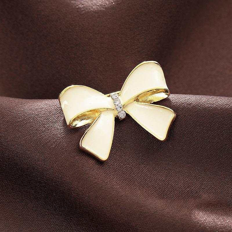 Broche Pequeno Fragrante Brilhante Laço Nó Contas Preto Broche Laço de Luto