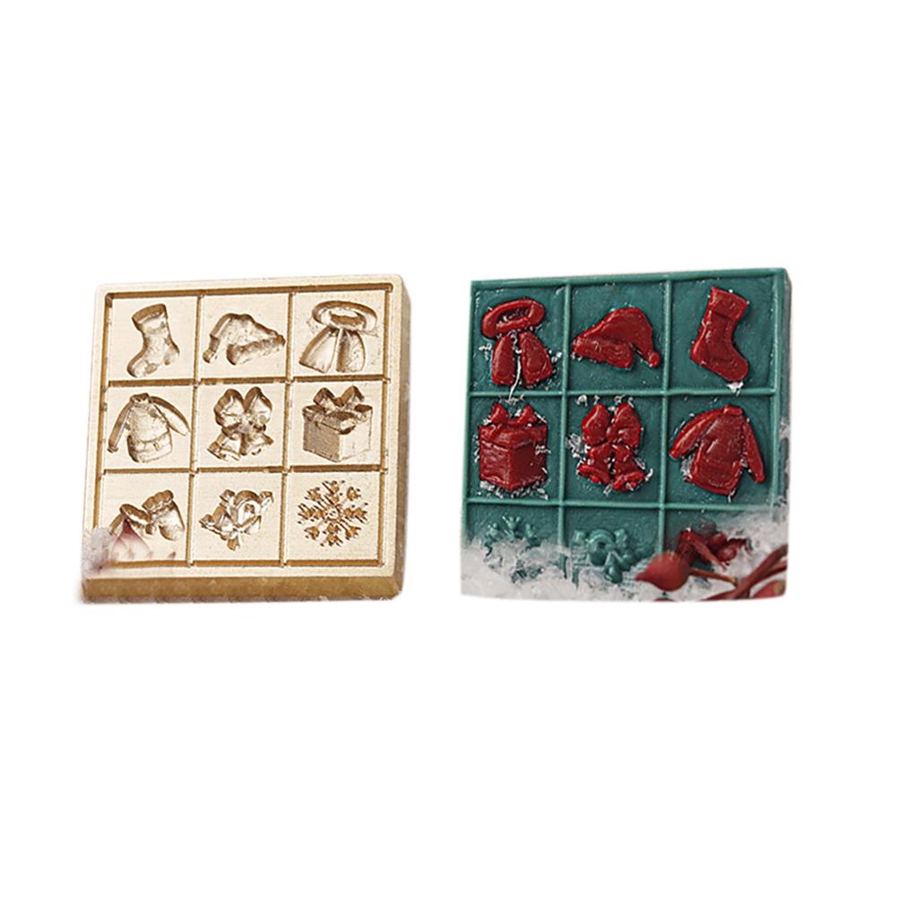 MY# Christmas Art Seal Head Ornamental DIY Craft Supplies for Packaging Scrapboo