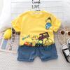Summer Children Boys Infant Cotton Clothes Cars T Shirt Shorts 2pcs Set Toddler Fashion Clothing Baby Tracksuits 1 2 3 4 5 Years