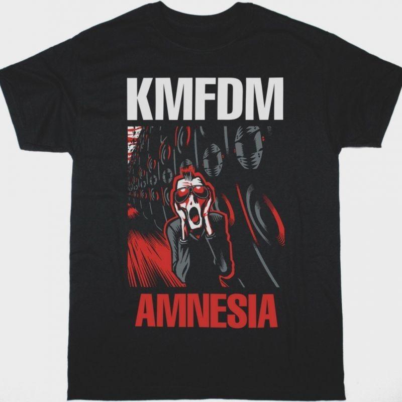 New KMFDM Band AMNESIA Album T Shirt S-5XL Heavy Cotton Black SE689 Unisex T-Shirt XXXL