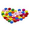 100 Stücke 2 Löcher Bunte Gemischte Runde Holzknöpfe Nähen DIY Handwerk Scrapbooking
