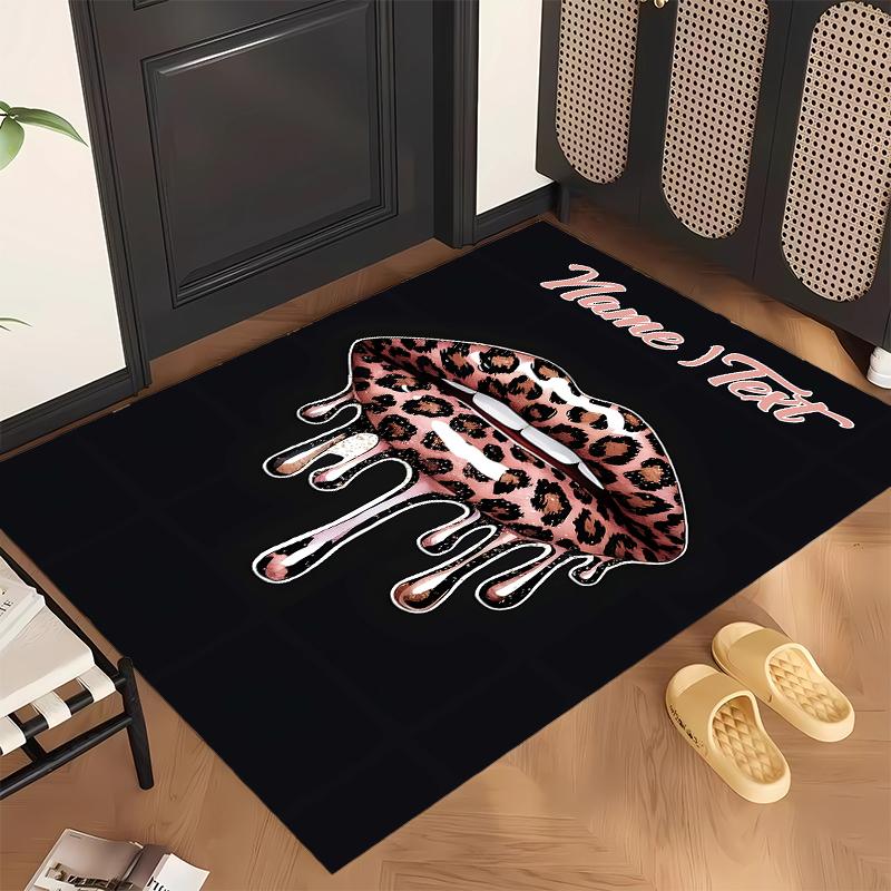Sexy lip prints (1) Personalized name Office Carpet Stylish Decor for Living Room Bedroom Kitchen