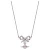 Octavie Bow Saturn Sphere Necklace Unisex Necklace Silver Pink 6303002701P356