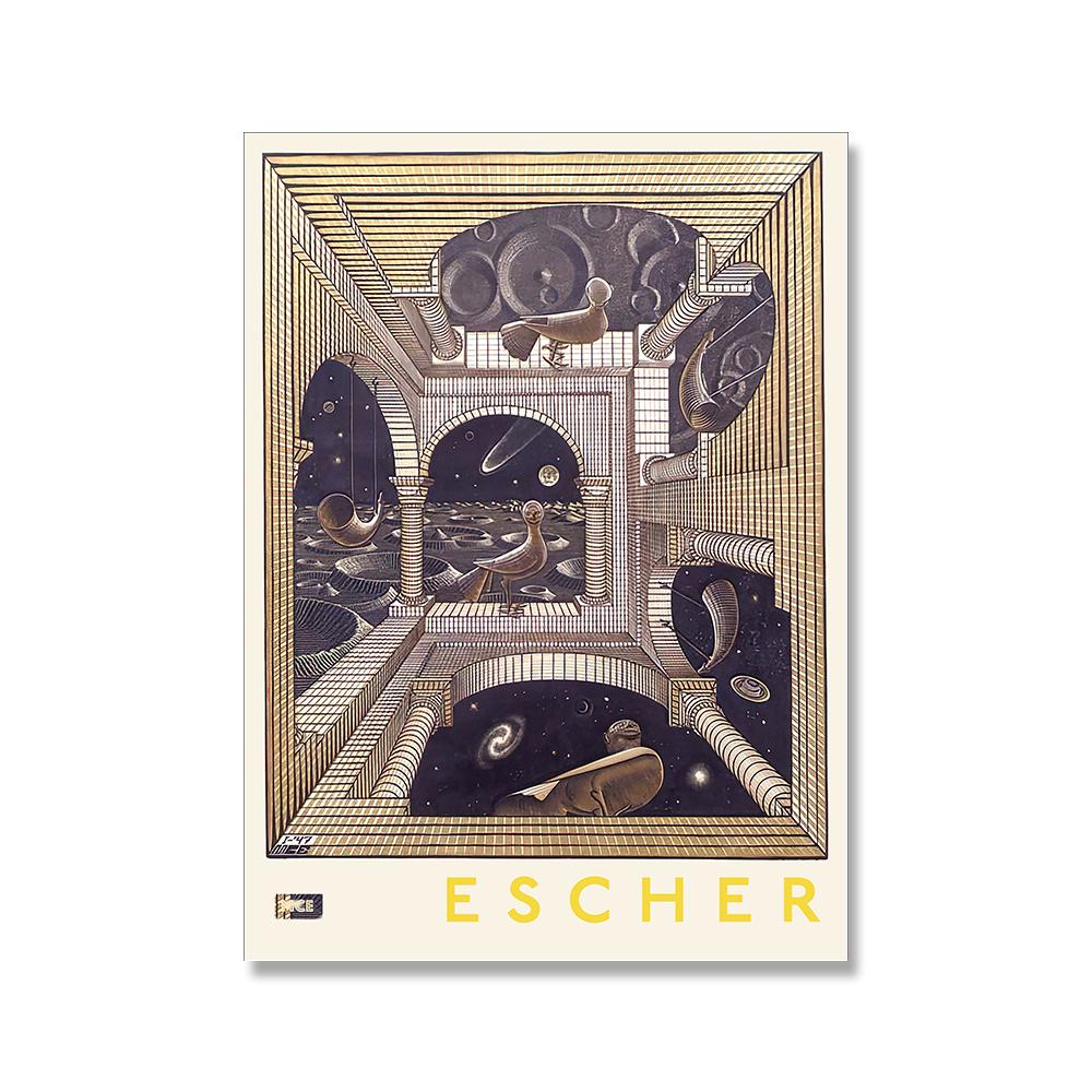 

MC. Escher Surreal Art Exhibition Abstract Poster Canvas Print Artwork Canvas Painting Wall Art Picture for Room Home Decor 50x70cm No Framed