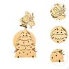 Wooden Christmas Tree Centerpiece Bookshelf Figure Table Kitchen Cabinet Holiday Collectible