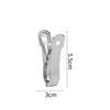 Stainless Steel Clothespins Heavy Duty Anti-slip Drying Clip Kitchen Food Bag Sealing Clips for Clothes Socks Cabinet Organizer