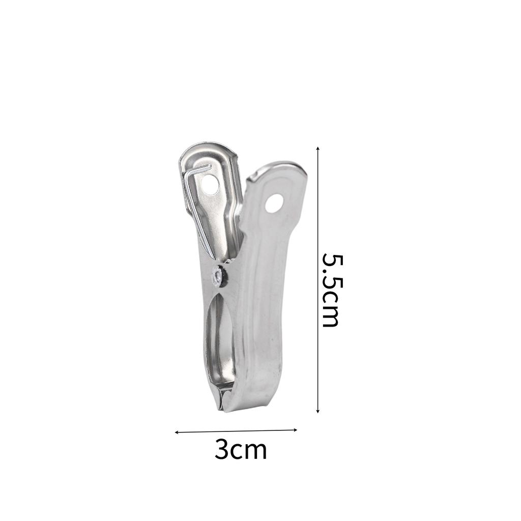 Stainless Steel Clothespins Heavy Duty Anti-slip Drying Clip Kitchen Food Bag Sealing Clips for Clothes Socks Cabinet Organizer