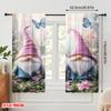 2pcs,2D plane printing Window Curtain FairyTaleDwarves Versatile 100% Polyester (without rod) Holiday Perfect for Bedroom,