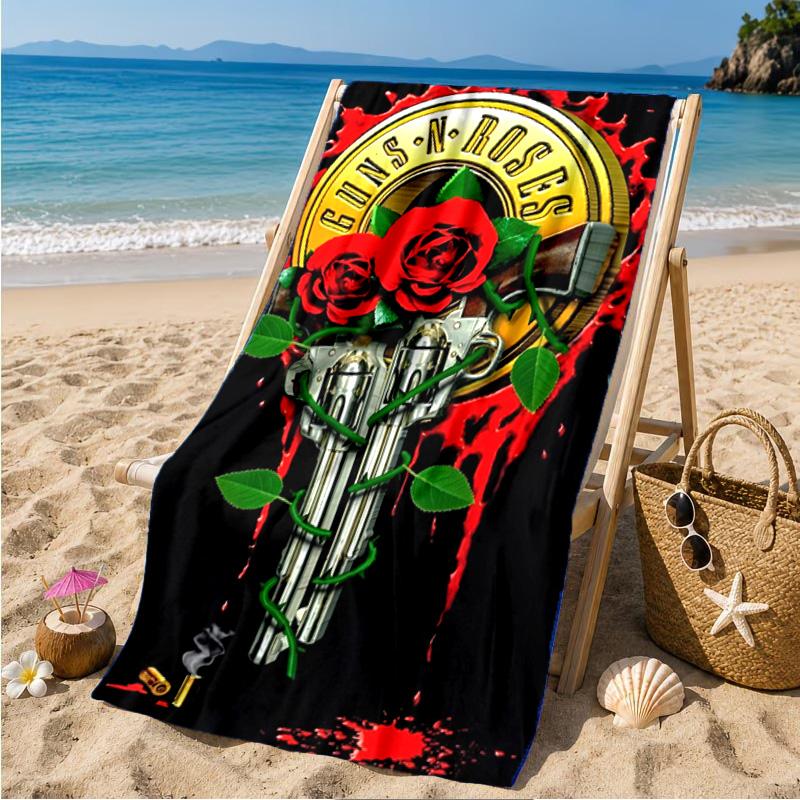 Guns n' Roses band musicale Telo Mare in Microfibra, Leggero e Asciugatura Rapida, per Viaggi Estivi, Ventilatore Piscina Regalo di Compleanno