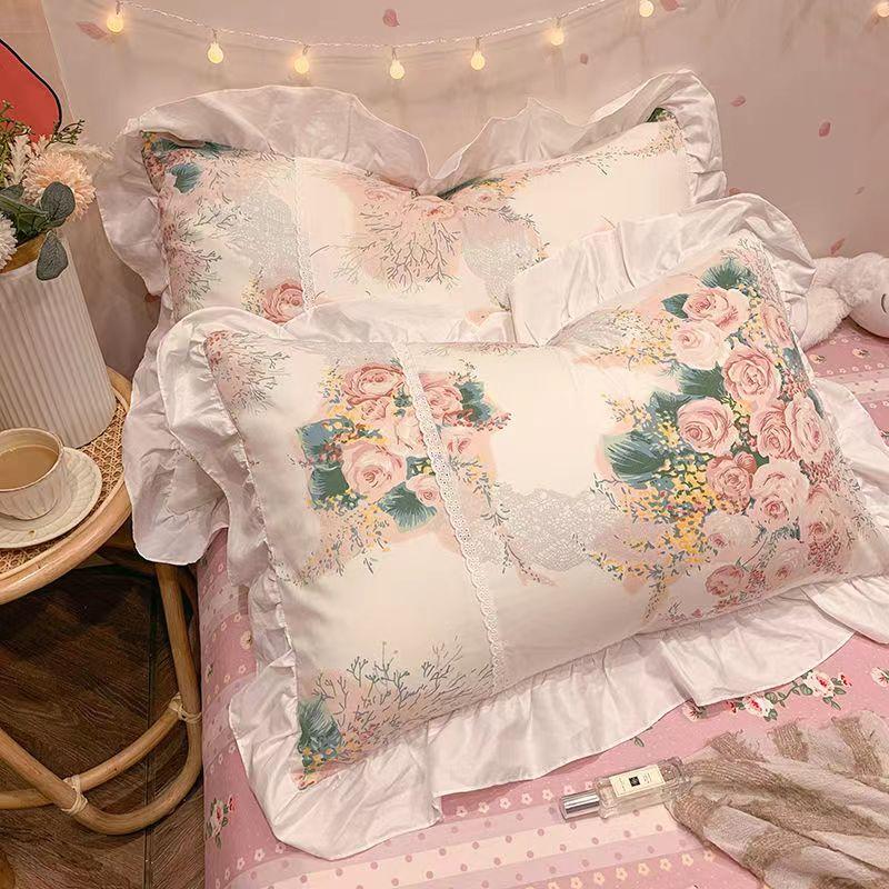 A Pair of Pure Cotton Pillowcases Spring and Autumn Large Size