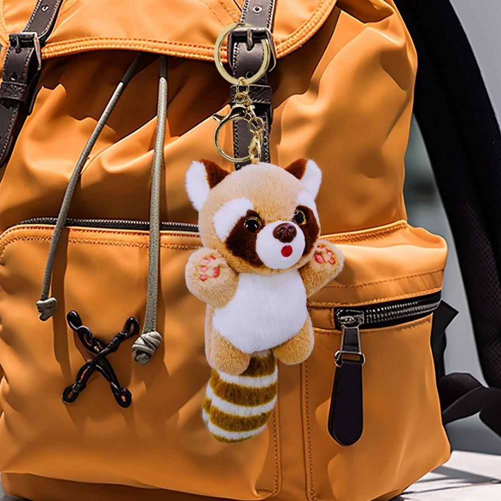 Plush Raccoon Plush Pendant Raccoon Stuffed Animal Keyring Raccoon Plush Keychain  Backpack Pendant