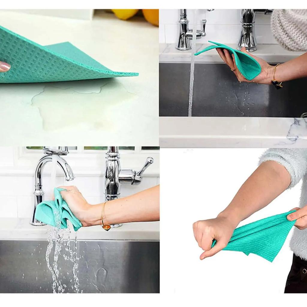 3PCS New Cleaning Cloth Sponge for Kitchen Melamine Dishwashing Sponge Wood Pulp Cotton Washing Tool Wipe Cloth Scouring Pad