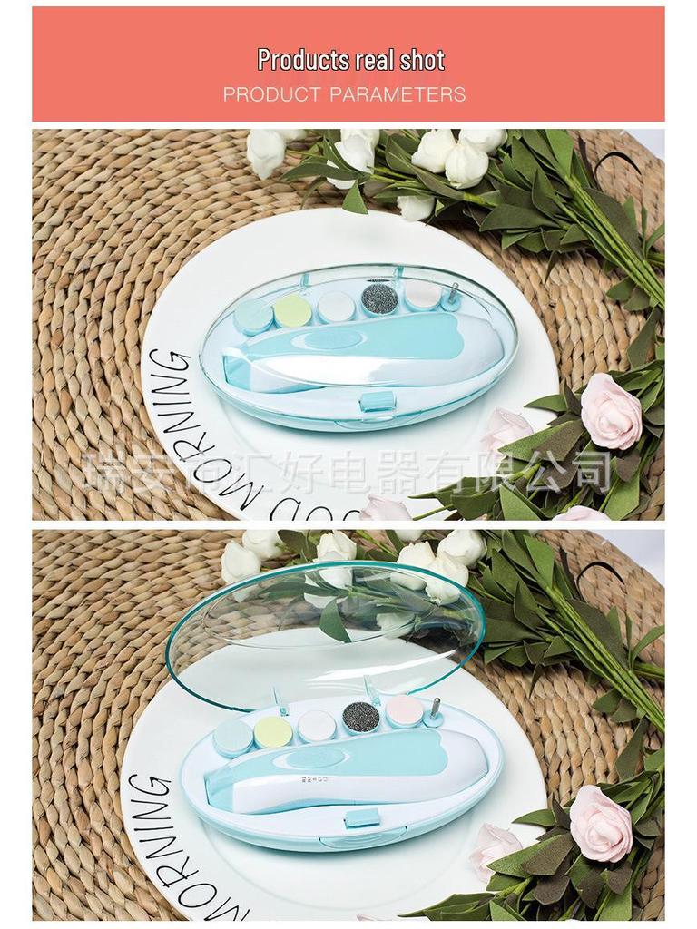 6-in-1 Multifunctional Baby Electric Nail Grinder & Trimmer, EU Certified