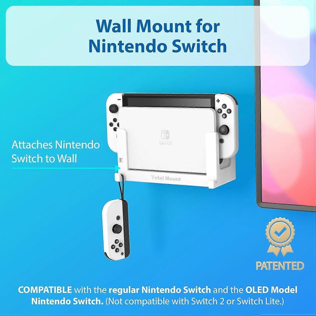 Support mural pour Nintendo Switch 1 (Fixe Switch 1 à la TV)  Interrupteur 1 Blanc