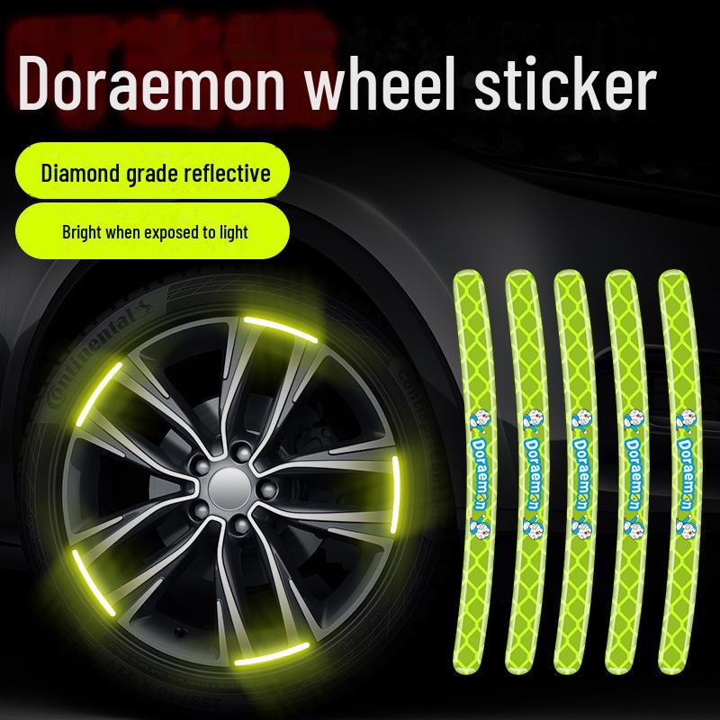 Reflective Wheel Hub Stickers: Luminous, Personalized Motorcycle and Car Decoration