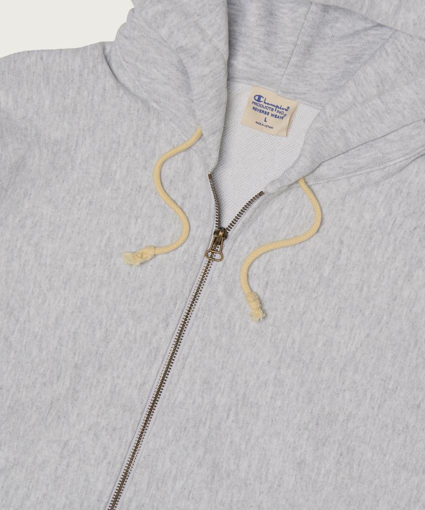 Champion Reverse Weave Loose Fit Zip-Up Hoodie Light Grey