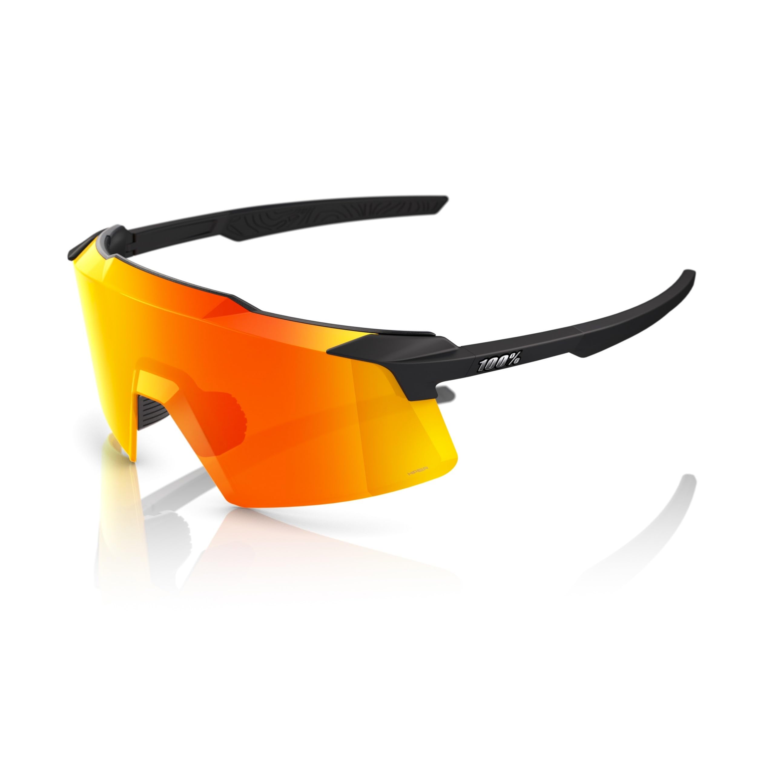 

100% Aerocraft - Soft Tact Black - HiPER Red Multi-Layer Mirror