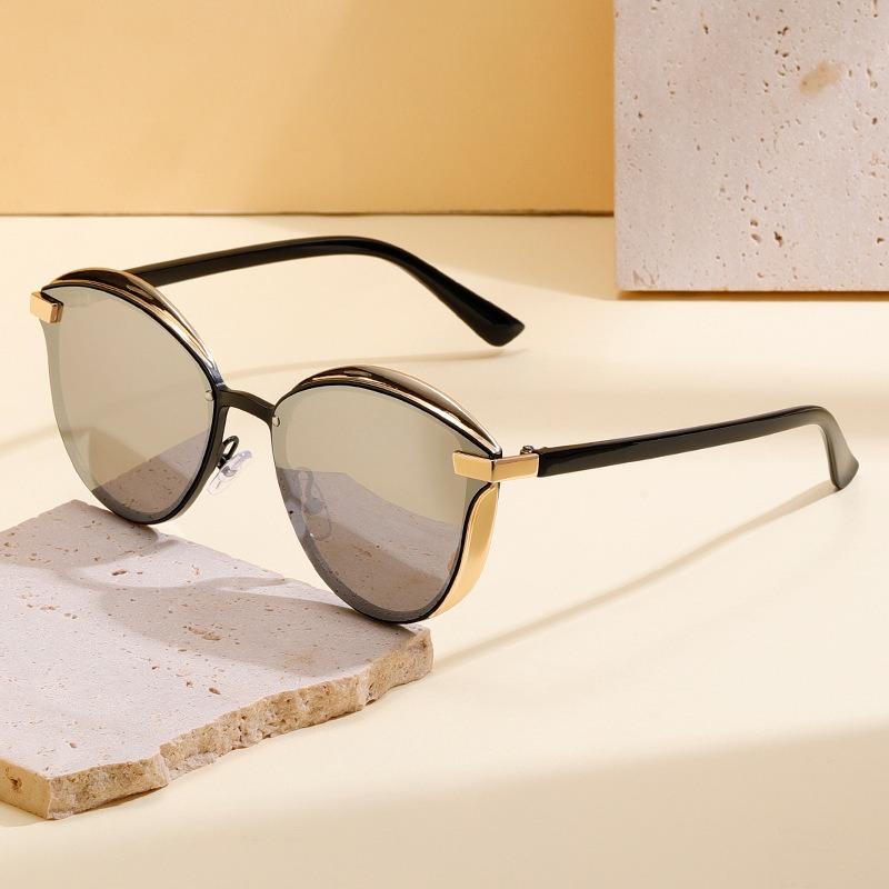 

Поляризованные солнцезащитные очки женские роскошные круглые солнцезащитные очки для женщин женские женские очки Lunette De Soleil Femme серебряный