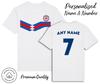 England Strip T-Shirt 2024 Personalised Name and No Adult Kids Baby, Football Euro