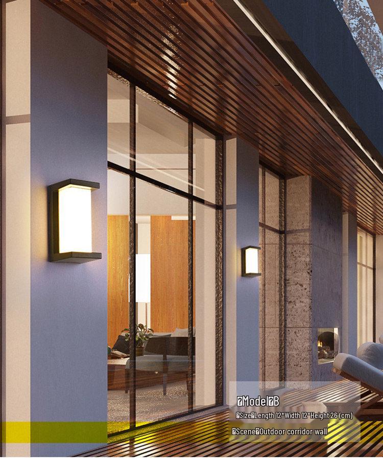 Waterproof Outdoor LED Wall Light for Courtyard, Balcony, Staircase, and Corridor - Super Bright with Induction Technology