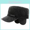 Wei Xiao Bu Letter Cotton Ear Protector Caps Peaked Cap Breathable Warm Hat