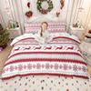 Homewish Cute Snowman Santa Claus Duvet Cover Set For Boys Girls Merry Xmas Christmas Bed Set New Year Quilt Cover Set