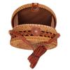 Rattan Hand Made Bag Round Stylish Women Handwoven Shoulder Bag for Beach Daily PartiesWhole Side