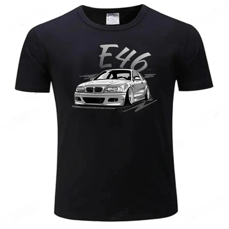 100% Cotton T Shirt Luxury Clothing O-neck Tees Hot Sale Germany Classic Legend Car E46 E60 E61 Tops Plus Size Teeshirt