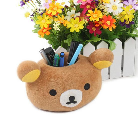 Adorable Cartoon Bear Pen Holder for Students: Cute and Creative Desk Organizer