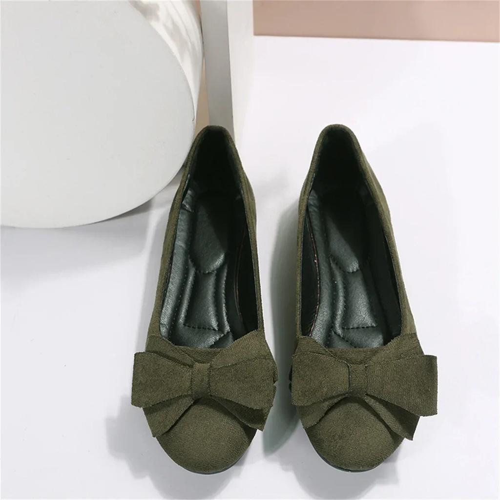 Spring New Style Pointed Toe Shallow Mouth Breathable Comfortable Casual Flat Shoes Wear-resistant Non-slip Bow Women's Loafers