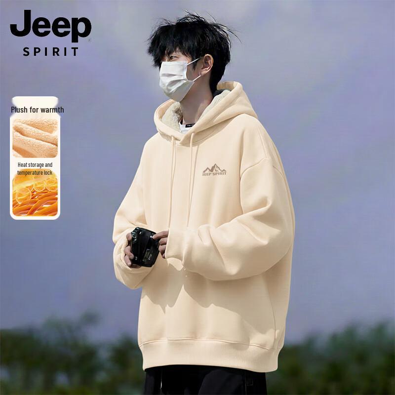 JEEP SPIRIT Men's Plush Lined Hooded Sweatshirt