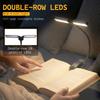 Clip On Book Light USB 18 LED Rechargeable Reading Light Warm Cool White Daylight Portable Flexible Easy Clip Night Reading Lamp