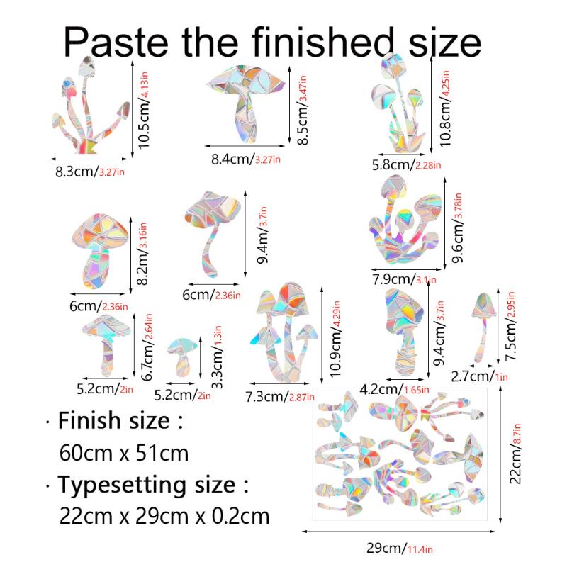 Rainbow Maker Sun Catcher Wall Stickers Cat Bird Star Mushroom Moon Sun Diy Window Glass Electrostatic Prisms Sticker