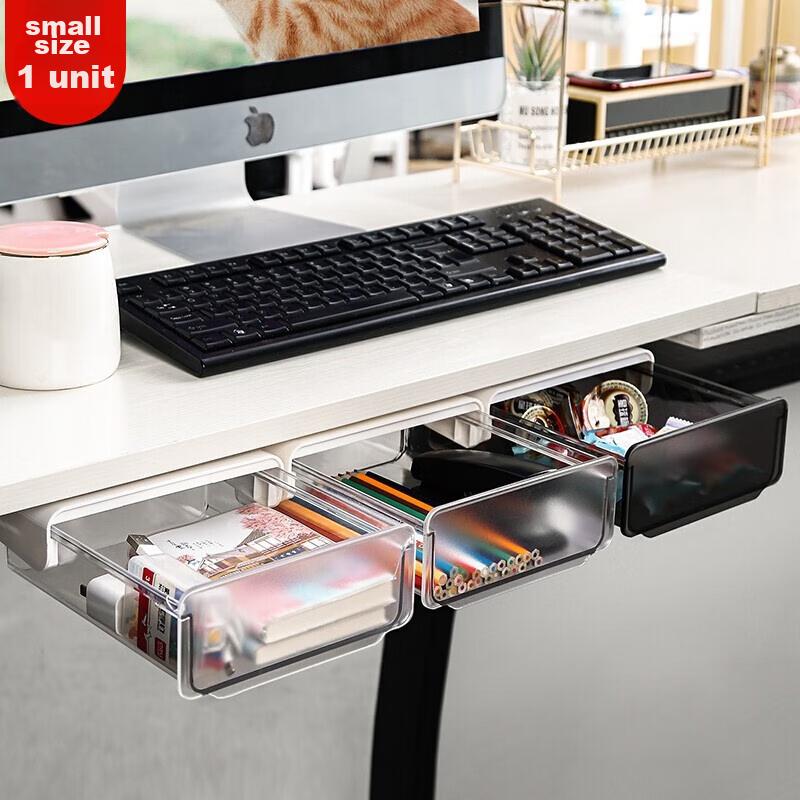 Jinlongxing Under-Desk Hidden Drawer Storage Box for Office Desk Supplies Organization, Student Pencil Holder And Storage Container