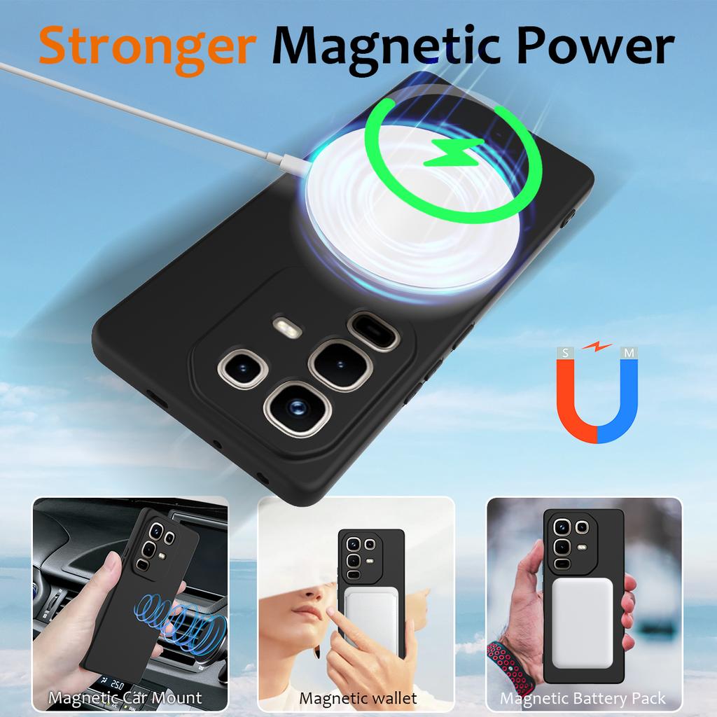 Pro pouzdro Infinix Note 50 Pro+ 5G Kompatibilní s MagSafe Ochrana proti pádu Tekutý silikonový kryt na telefon