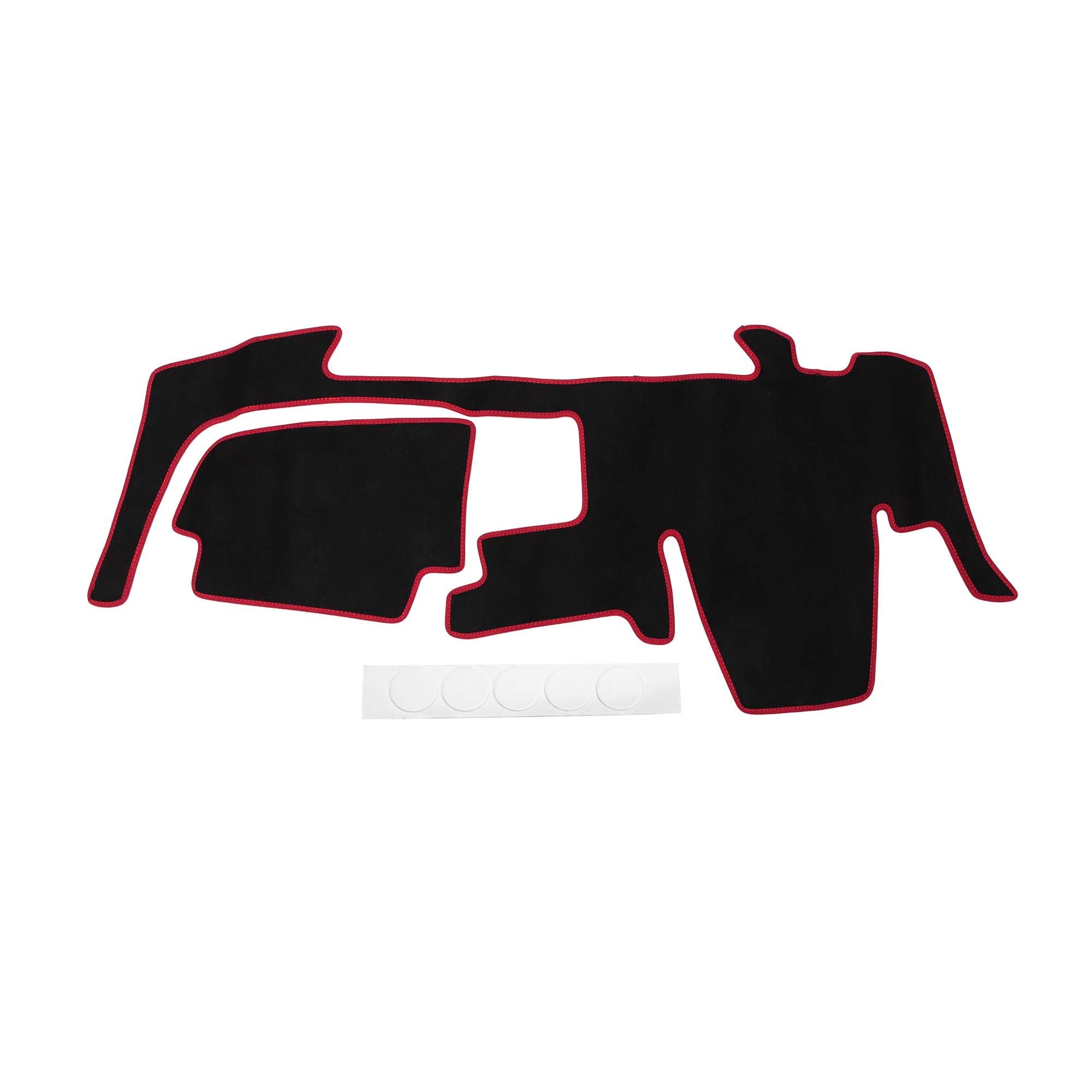 

Коврик на приборную панель HEROFFIX с центральным динамиком для Nissan Roox серии 40, защита приборной панели, интерьер, замша, черный с красным, комплект