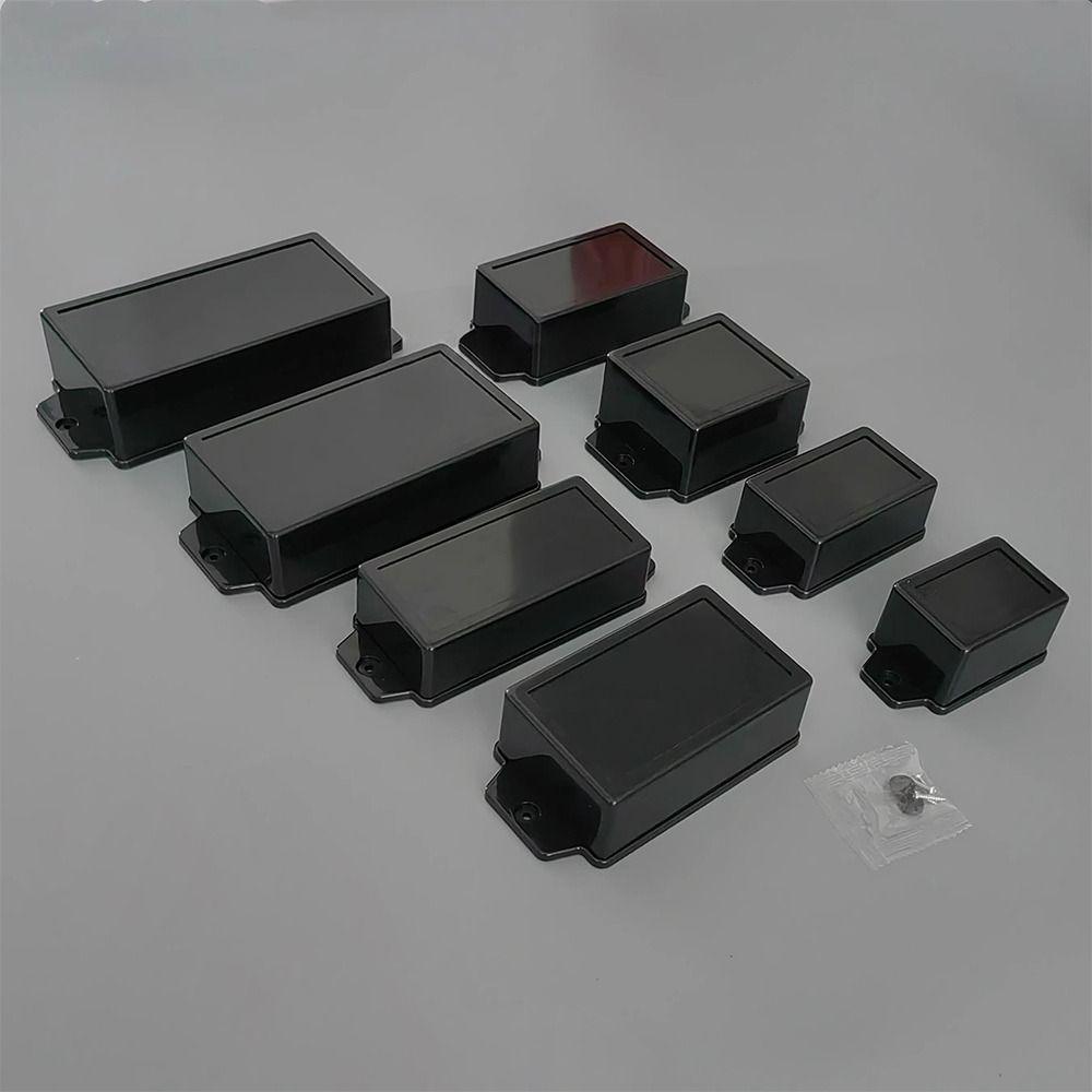 ABS Plastic Storage Case White Black Housing Instrument Case  Electronic Supplies