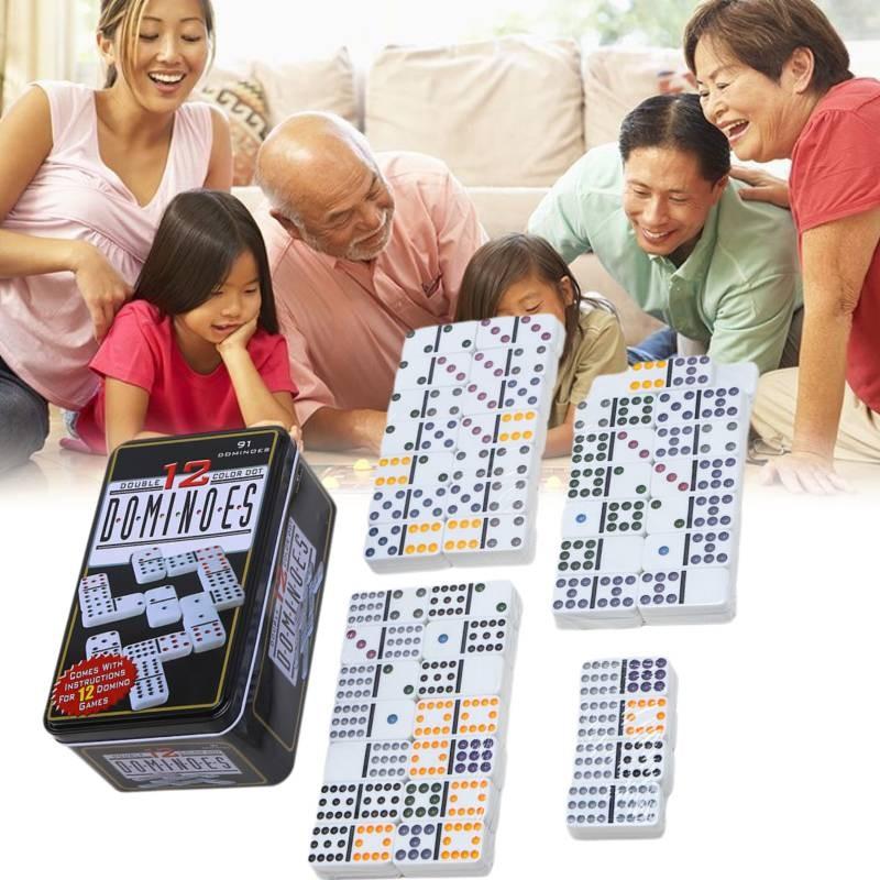 Domino Double Color 12 Party Game Leisure Entertainment Multiplayer Game Puzzle