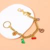 Cute Fashion Bag Keychain Flower Cherries And Cookies Bag Keychain For Women Bag Charm Cute Accessories Jewelry Gifts