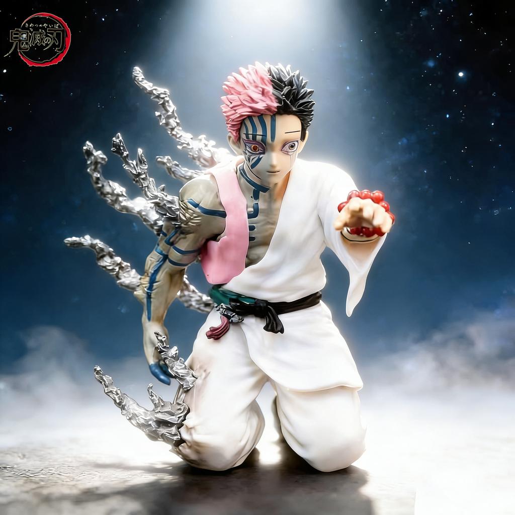14cm Anime Demon Slayer Akaza Hakuji Figurine Modèle Poupée Figurine d'Action PVC Décoration Ornement de Bureau Périphérique Jouet