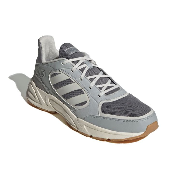 Adidas Neo 90S Valasion Retro Mesh Leather Cushioning Non-Slip Wear-Resistant Breathable Low-Top Casual Running Shoes Unisex Sneaker Gray HP6767