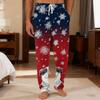 Men's Plain Knit Solid Pocket Casual Pants Home Pajama Pants