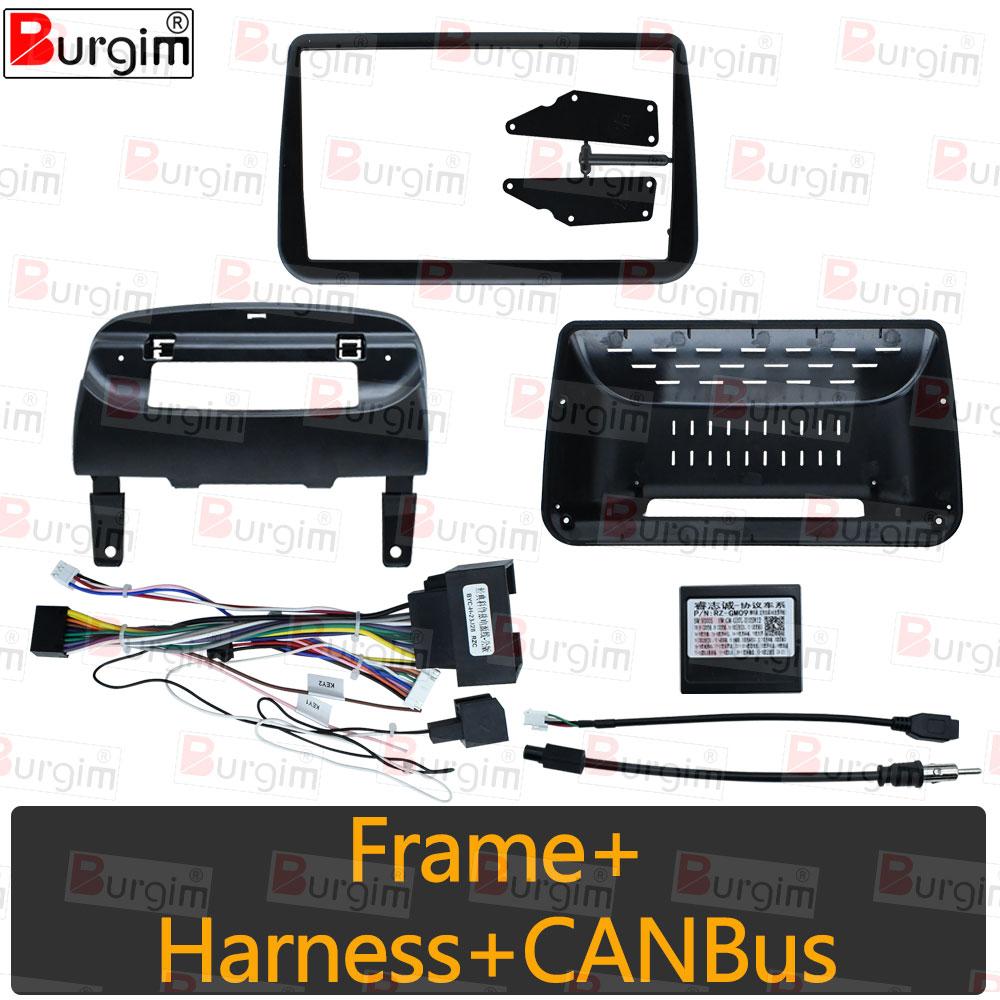 Car Radio Fascias Frame For OPEL MERIVA 2010-2014 9 Inch 2DIN Stereo Panel Wiring Harness Power Cable Adapter Canbus Decoder