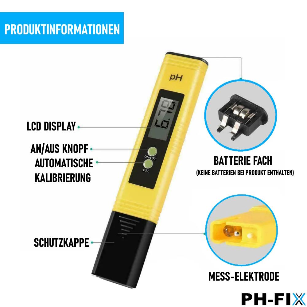 PH-FIX Digitálny Merač PH Tester Merač Hodnôt Voda Akvárium Bazén Chlór Tester