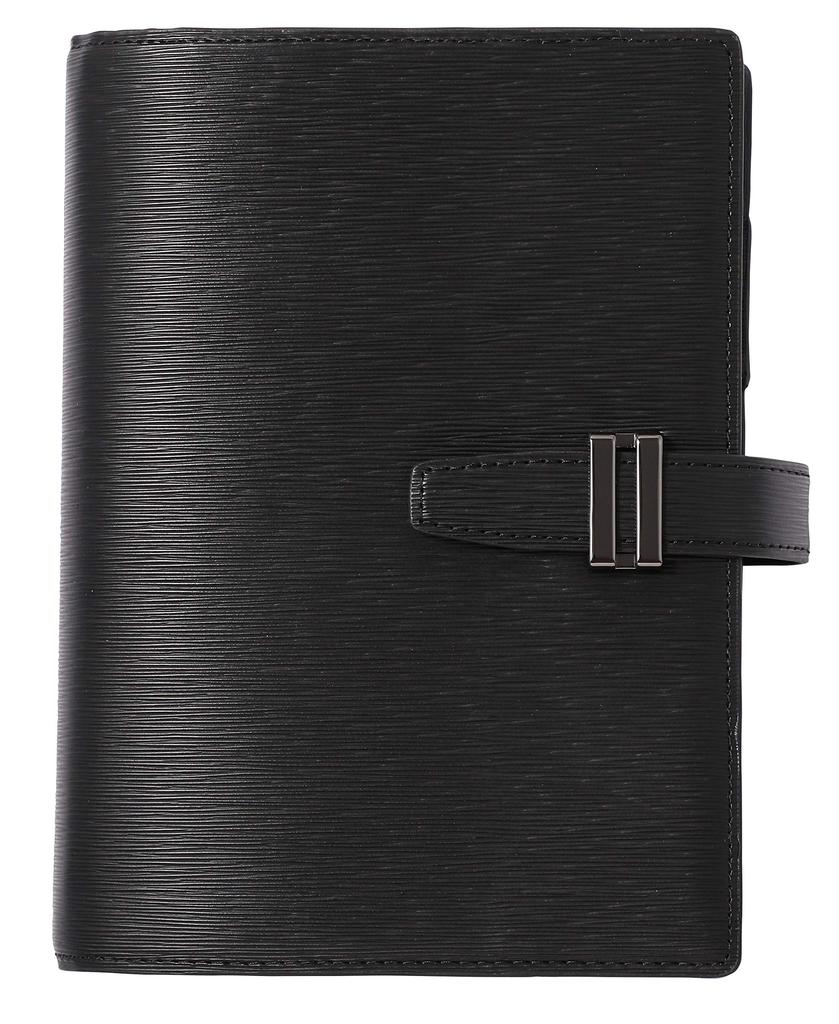 Franklin Planner Horsehair Embossed 2 Binder 64590 Compact Size 25mm Black