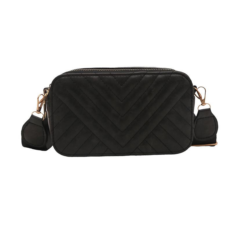 Bag Women 2025 High Value Solid Color Wide Shoulder Strap One Shoulder Crossbody Bag Temperament Simple Small Square Bag Women