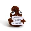 Positive Crochet Potato Doll with Card Handmade Knitted Emotional Support Hug Pocket Cucumber Ornament Room Decor Christmas Gift