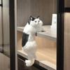 Cute Plush Simulation Cat Ornaments Stuffed Animals Figure Desktop Cats Hanging Kitten TV Realistic Furry Cabinet Deco Figu O6M3