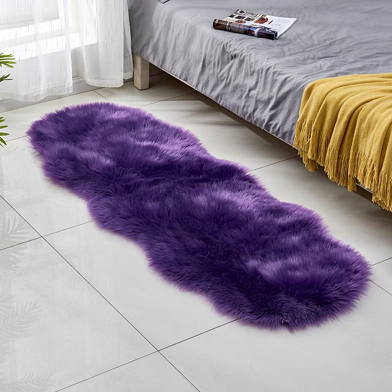 Plush Carpet Mat for Living Room, Bedroom, Sofa, or Bay Window - Imitation Wool, Light Luxury