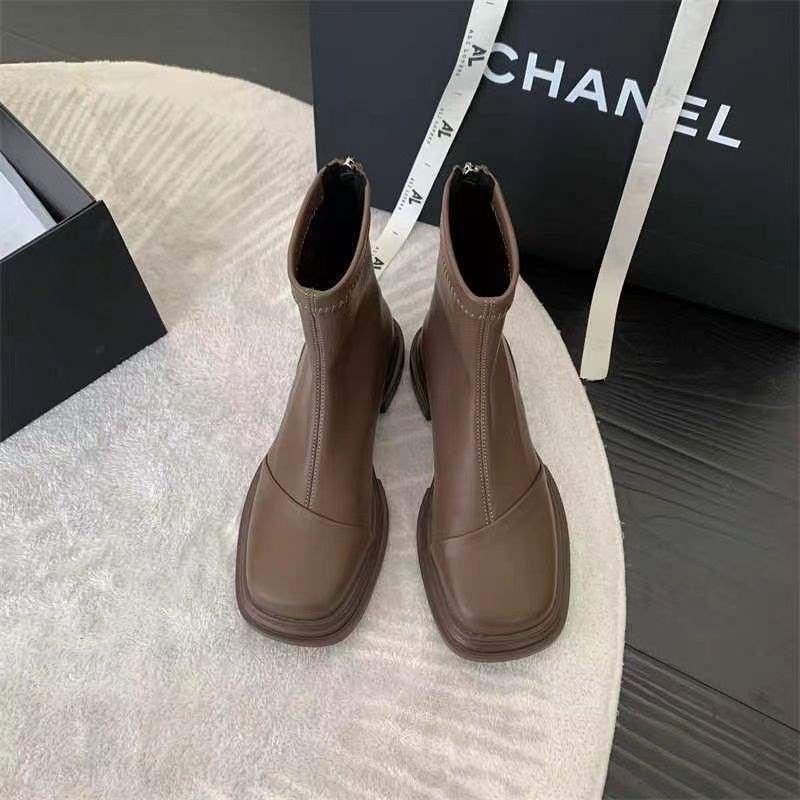 

Elastic British Martin Boots Women s 2025 Autumn and Winter Chelsea Boots Small Naked Boots Skinny Boots Fleece Short Boots 35